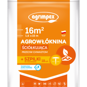 Agrowłóknina Hobby Ściółkująca Agro-Marina Czarna 1,6 x 10 m 50 g + 18 szpilek - Agrimpex