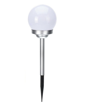 Lampa solarna LED – biała kula – 10 cm