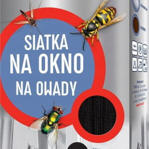 Siatka na okno - czarna 150x180 cm - Bros
