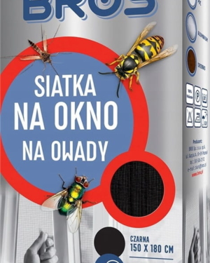 Siatka na okno - czarna 150x180 cm - Bros