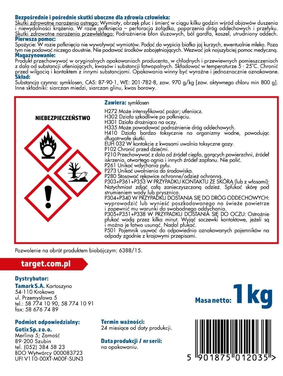 Chlortix Multi (50×20 g) 1 kg TYŁ 1