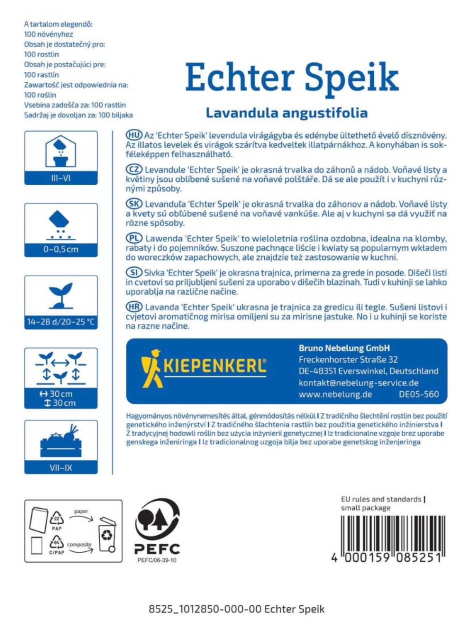 Lawenda Echter Speik tył