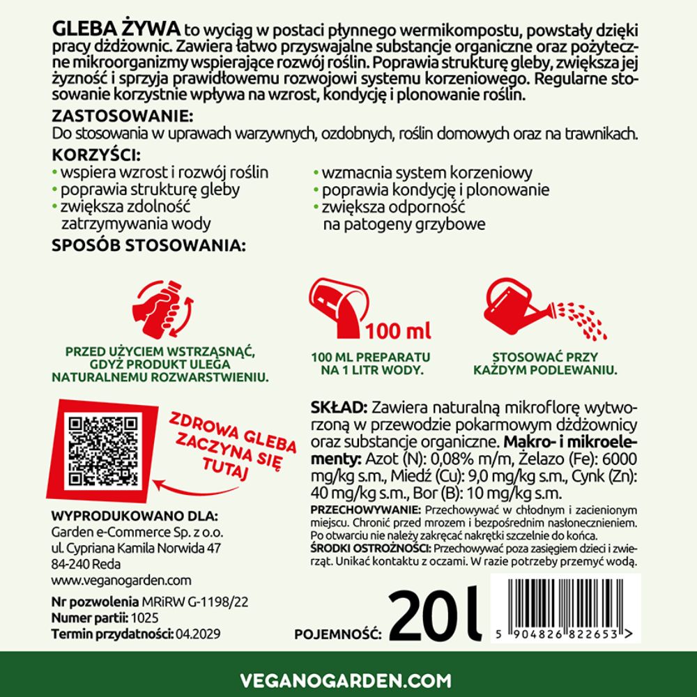 etykieta tył 20 l